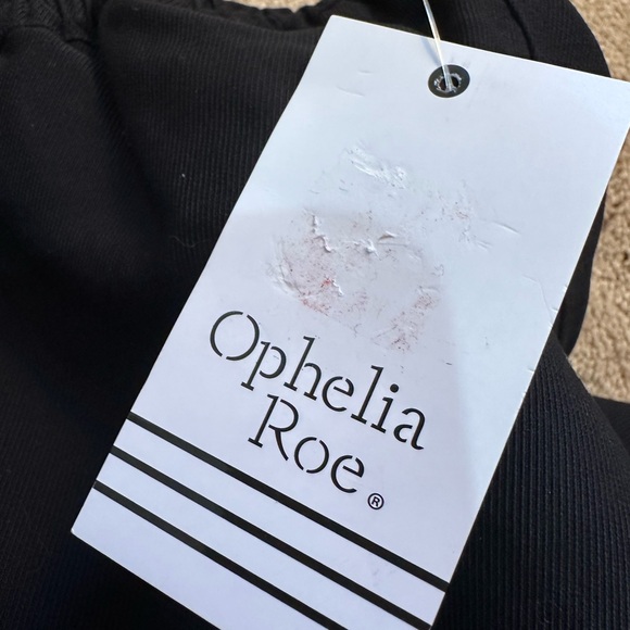 NWT Ophelia Roe Soft Drape Black Ankle Pants Elastic Waist With and Pockets L - Picture 3 of 11